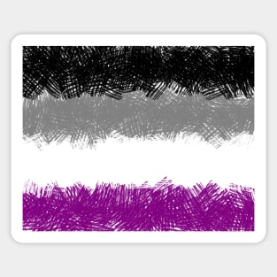 Asexual Flag in Crosshatch Design Sticker